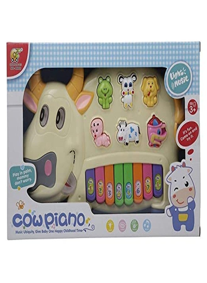 TEMSON Musical Cow Piano for Kids with Flashing Lights, 15 Keys and 3 Modes Animal Sounds - Image 5